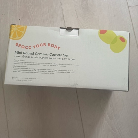 NEW Brocc Your Body Mini Round Ceramic Cocotte Set - Picture 4 of 4
